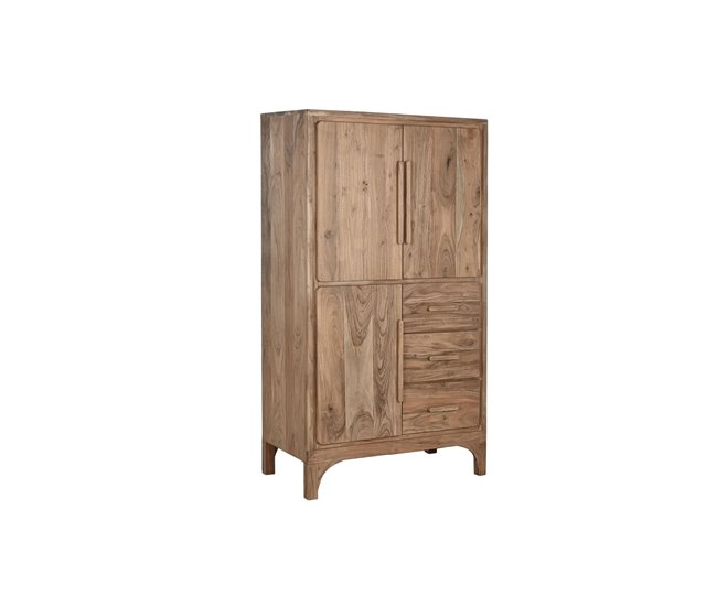 Conforama Aparador Home ESPRIT Marrón claro Acacia 90 x 45 x 160 cm
