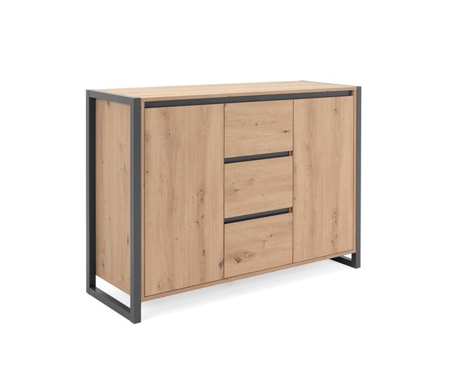 Conforama Aparador INDUSTRY Con 2 Puertas Y 3 Cajones