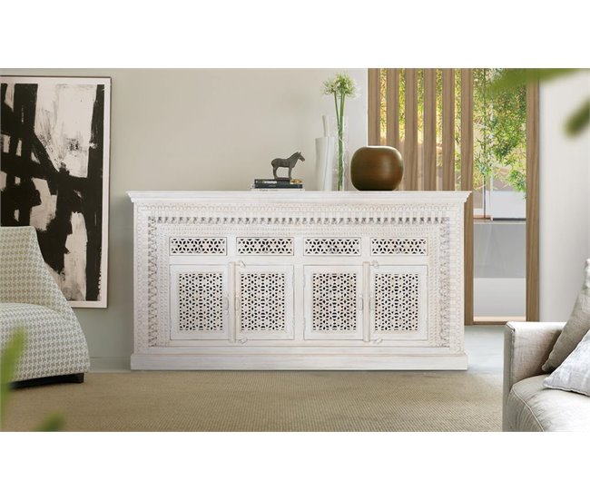 Conforama APARADOR - VAJILLERO Blanco De 100x40x190 Cm - Giner Y Colomer