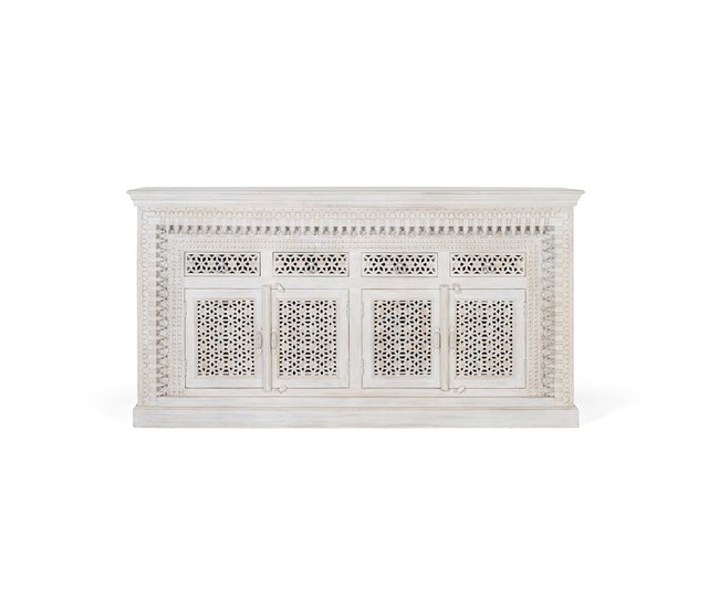 Conforama APARADOR - VAJILLERO Blanco de 100x40x190 cm - Giner y Colomer