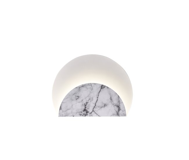 Conforama aplique de pared metal color blanco serie marmol 32cm