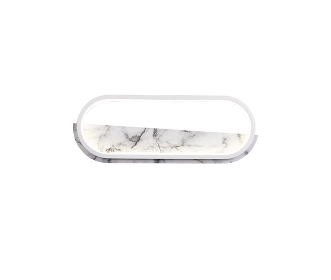 Conforama aplique de pared metal color blanco serie marmol 41cm