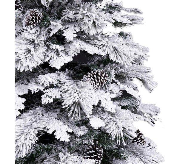 Conforama Árbol De Navidad Blanco Verde PVC Metal Polietileno 150 Cm