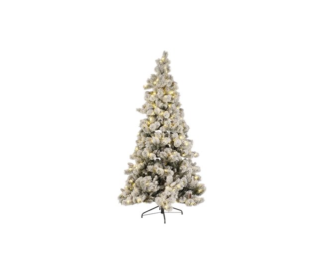 Conforama Árbol De Navidad DKD Home Decor Blanco Verde Polietileno Nevado 140 X 140 X 210 Cm
