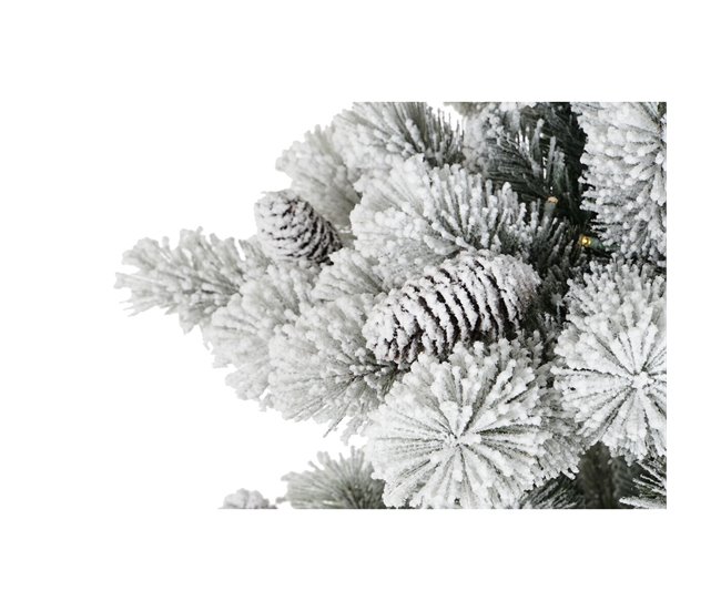 Conforama Árbol De Navidad DKD Home Decor Blanco Verde Polietileno Nevado 140 X 140 X 210 Cm