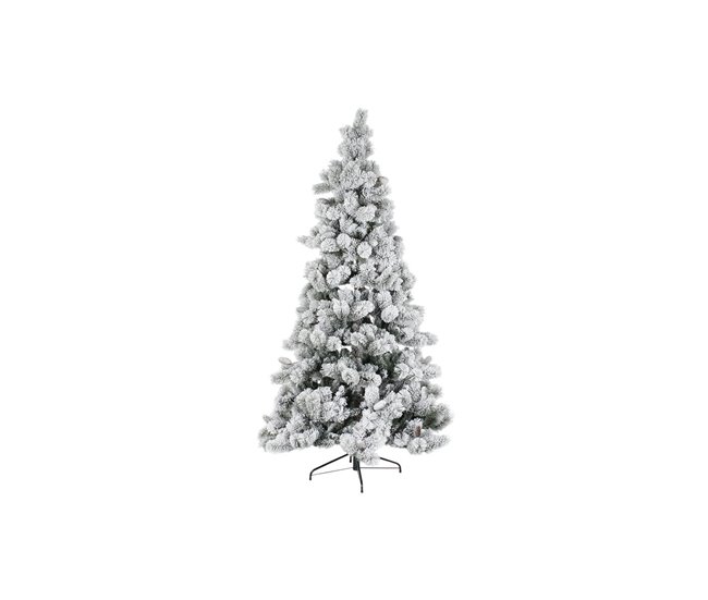 Conforama Árbol de Navidad DKD Home Decor Blanco Verde Polietileno Nevado 140 x 140 x 210 cm