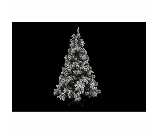 Conforama Árbol De Navidad DKD Home Decor Metal Polietileno Blanco Verde Nevado (130 X 130 X 218 Cm)