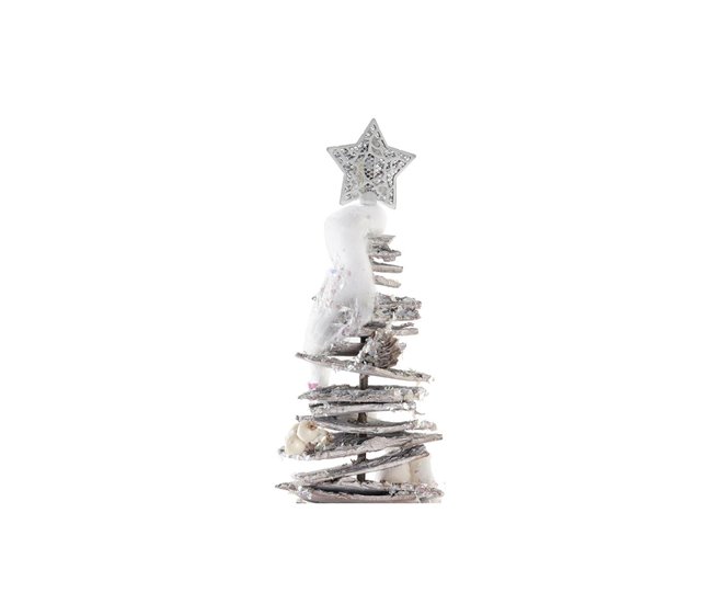 Conforama Árbol De Navidad DKD Home Decor Natural Abedul Nevado 34 X 34 X 102 Cm