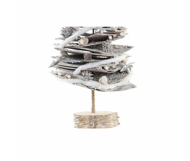 Conforama Árbol De Navidad DKD Home Decor Natural Abedul Nevado 34 X 34 X 102 Cm