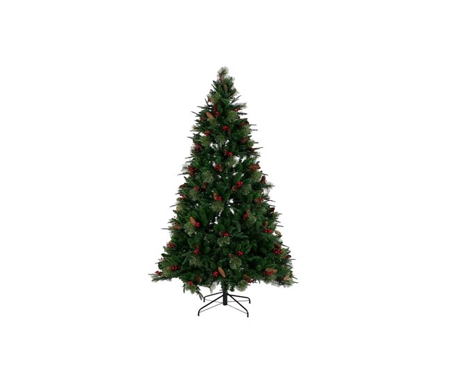 Conforama Árbol de Navidad DKD Home Decor Rojo Verde Polietileno 140 x 140 x 210 cm