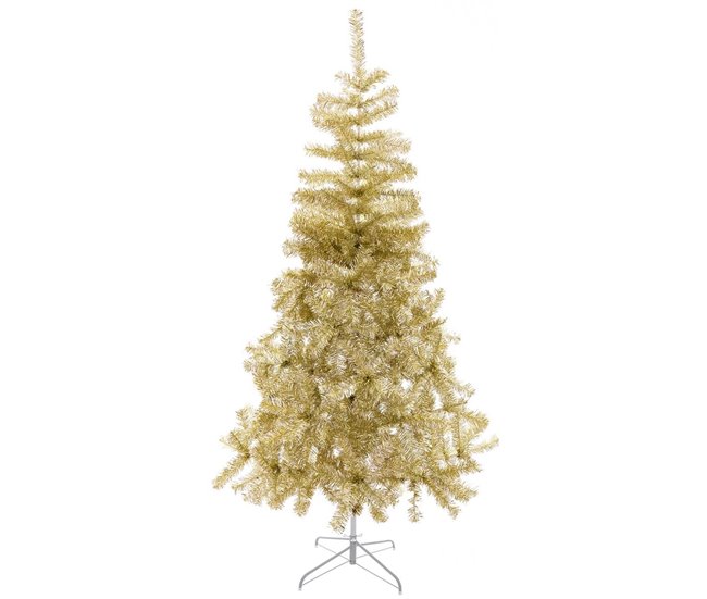 Conforama Árbol de Navidad Dorado Metal Plástico 240 cm