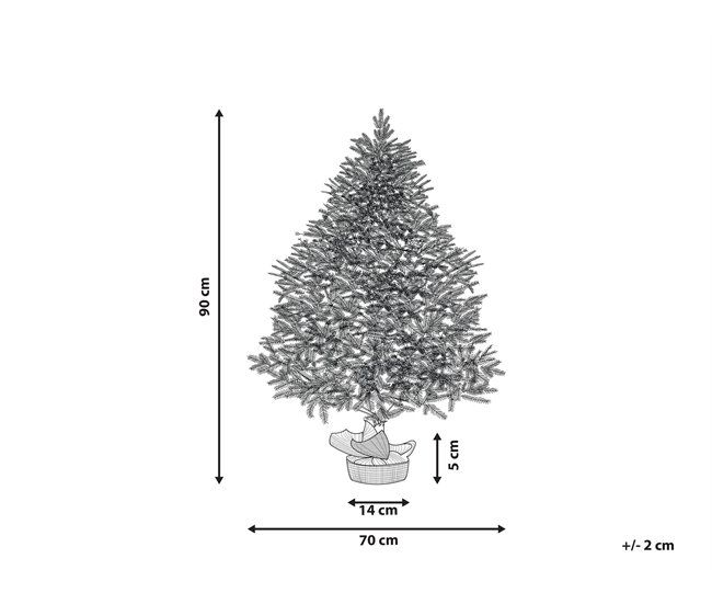 Conforama Árbol De Navidad Efecto Nieve 90 Cm RINGROSE