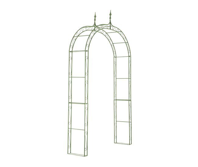 Conforama Arco de Flores Lenz Metal Verde antiguo 37X147X264 cm