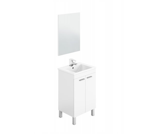Conforama ARKITMOBEL Koncept Mueble Lavabo Peq. 2P + Espejo // Lavabo 305913O No Incluido Blanco Brillo - 0 80 X 0 50 X 0 40 Ms