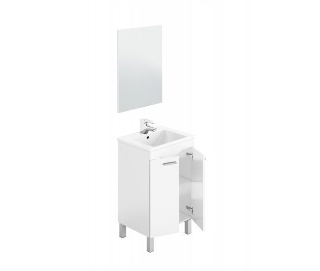 Conforama ARKITMOBEL Koncept Mueble Lavabo Peq. 2P + Espejo // Lavabo 305913O No Incluido Blanco Brillo - 0 80 X 0 50 X 0 40 Ms