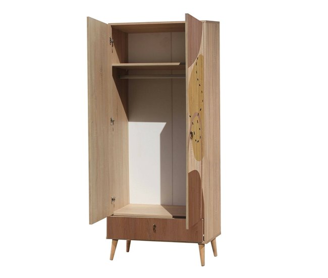 Conforama Armario 2 Puertas Dmontell Muebles De Dormitorio Vestidor Armario De Ropa 80x45h190 Cm Multicolor