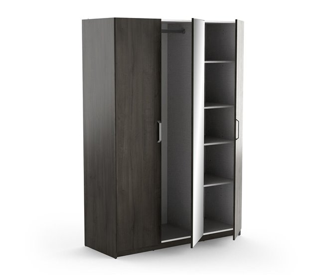 Conforama Armario 3 Puertas Con Espejo L133 5 X H191 5 Cm - Richmond