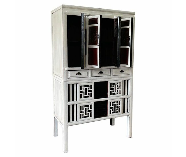 Conforama Armario Alexandra House Living Blanco Madera Madera De Olmo 48 X 173 X 97 Cm