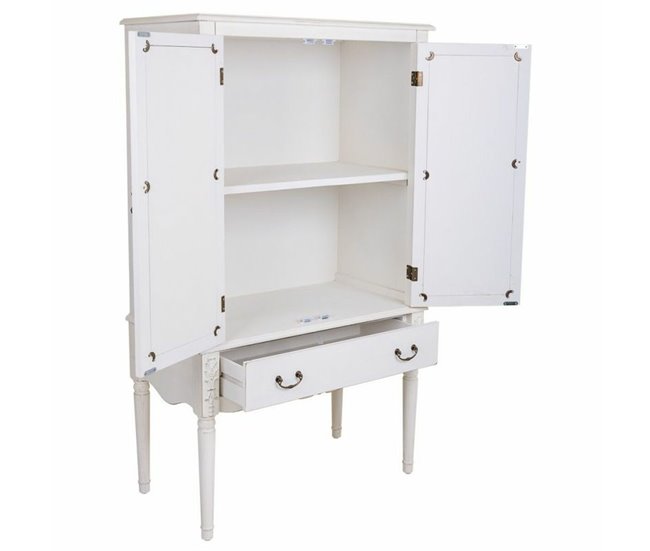 Conforama Armario Alexandra House Living Blanco Vidrio Madera De Abeto Madera MDF 12 X 140 X 80 Cm