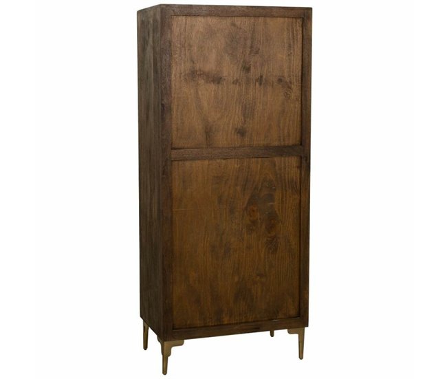 Conforama Armario Alexandra House Living Marrón Madera Hierro 40 X 180 X 80 Cm