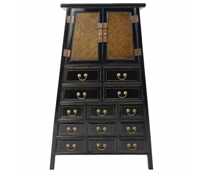 Conforama Armario Alexandra House Living Negro Madera Madera De Olmo 40 X 148 X 96 Cm