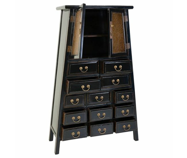 Conforama Armario Alexandra House Living Negro Madera Madera De Olmo 40 X 148 X 96 Cm