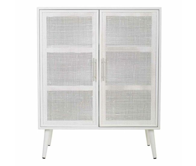 Conforama Armario Alexandra House Living Plateado White Wedding Bambú Madera MDF 37 X 101 X 80 Cm