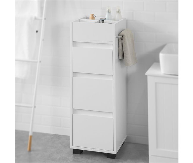 Conforama Armario Auxiliar Baño Con 3 Cajones BZR29-W SoBuy ES