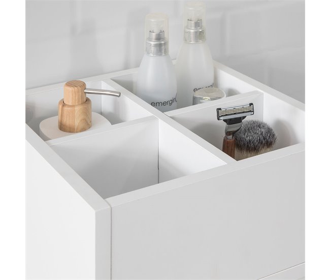 Conforama Armario Auxiliar Baño Con 3 Cajones BZR29-W SoBuy ES