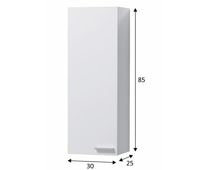 Conforama Armario Baño Levis 1 Puerta Blanco Brillo 85 Cm
