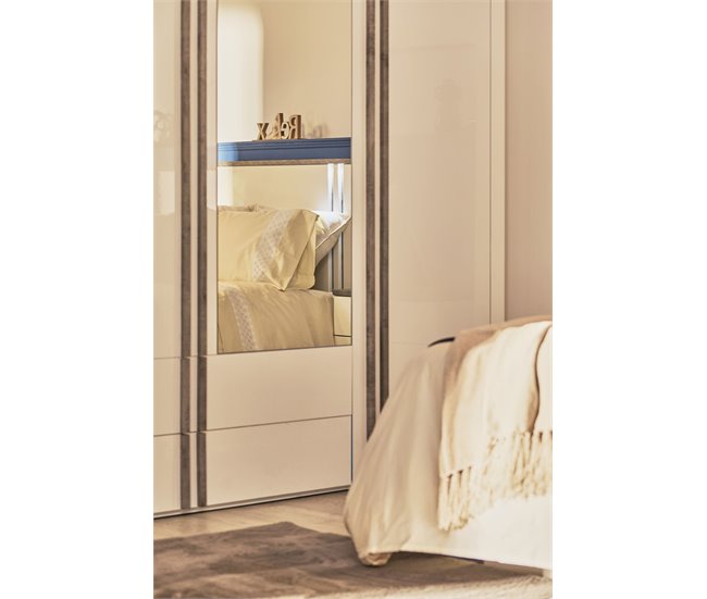 Conforama Armario BUGANVILLA Puertas Batientes Con Espejo Y Cajones 201x216cm