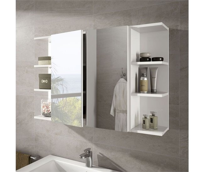 Conforama Armario Camerino Con Espejo Blanco Brillo 60 X 65 X 21 Cm