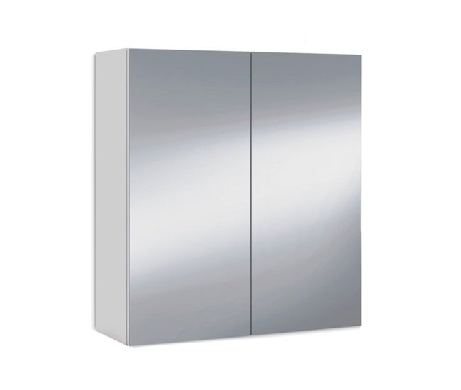 Conforama Armario camerino con espejo Blanco brillo 60 x 65 x 21 cm