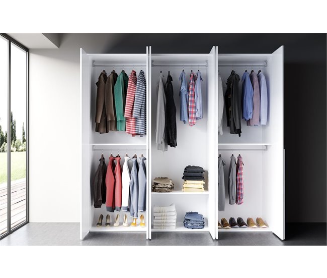 Conforama Armario CLAUDIA Puertas Batientes 240x238cm Blanco