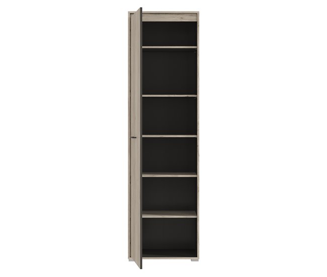 Conforama Armario Columna 1 Puerta Abriel Madera Y Antracita