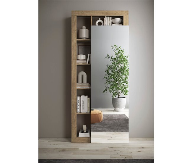 Conforama Armario De Almacenamiento De 2 Puertas Con Espejo Hamburg - H210 Cm