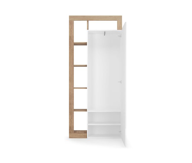 Conforama Armario De Almacenamiento De 2 Puertas Con Espejo Hamburg - H210 Cm