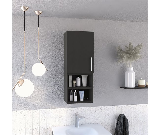Conforama Armario De Baño De Pared Madrid Con Estantes 80CM A X 25CM P X 30CM L Wengue