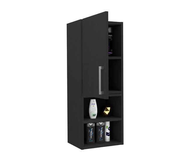 Conforama Armario De Baño De Pared Madrid Con Estantes 80CM A X 25CM P X 30CM L Wengue