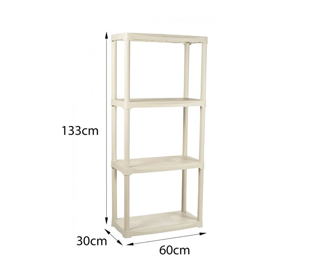 Conforama Armario De Exterior Darbitri Estante De Exterior Armario De Balcón Multiusos Mueble De Exterior 100% Made In Italy 60x30h133 Cm Blanco