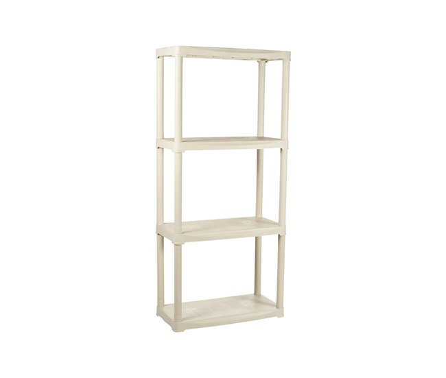 Conforama Armario de exterior Darbitri Estante de exterior Armario de balcón multiusos Mueble de exterior 100% Made in Italy 60x30h133 cm Blanco