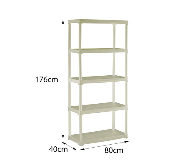 Conforama Armario De Exterior Darbitri Estantería De Exterior Armario De Balcón Multiusos Mueble De Exterior 100% Made In Italy 80x40h176 Cm Antracita