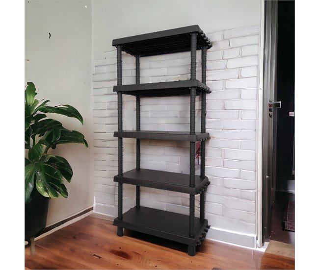 Conforama Armario De Exterior Dastrolog Estante De Exterior Armario Multiusos Con 3 Estantes 100% Made In Italy Antracita 72x35h165 Cm