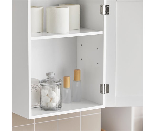 Conforama Armario De Pared Con 2 Estantes Armario Multiuso De Baño BZR19-W SoBuy ES