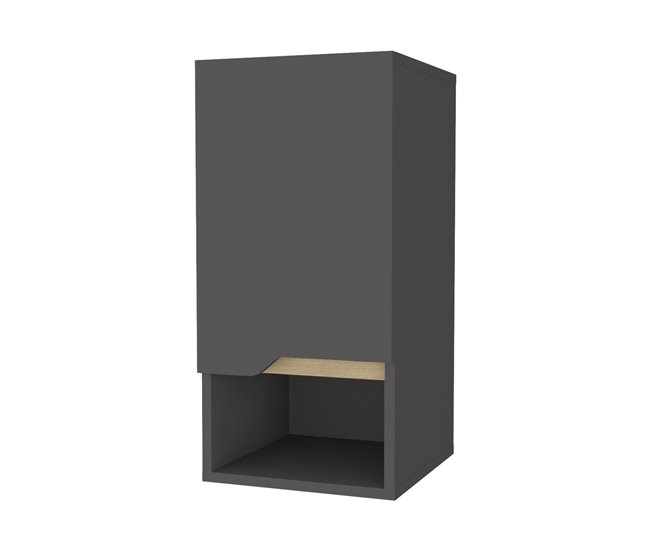Conforama Armario de Pared de Baño Laurent con estantes 62 CM A X 30.1 CM An X 33 CM P. Plomo / Duna