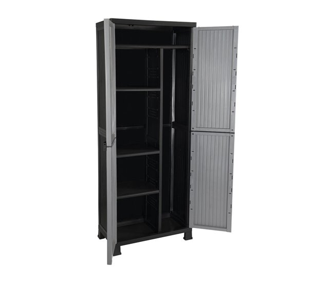Conforama Armario De Resina Exterior Con Escobero Y 4 Baldas 171x68x39cm O91