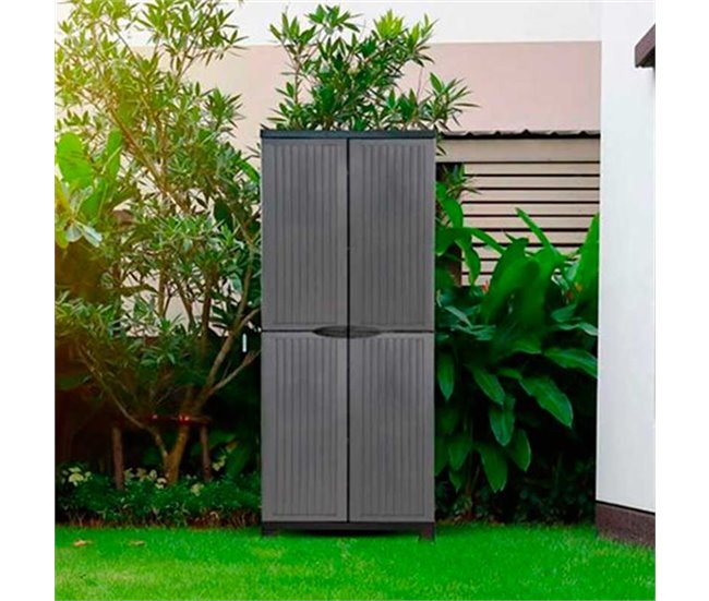 Conforama Armario De Resina Exterior Con Escobero Y 4 Baldas 171x68x39cm 7house