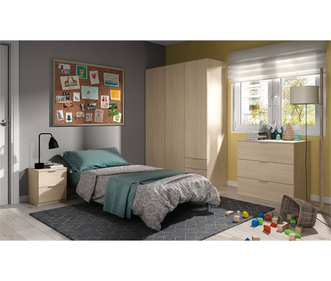 Conforama Armario Dnespol Armario De Dormitorio Con 3 Puertas Y 3 Cajones Armario Con 3 Estantes Y Barra Para Ropa 121x52h180 Cm Roble