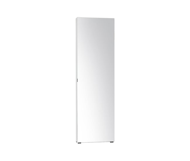 Conforama Armario multiusos 1 puerta Dfiorentin Muebles multifuncionales Zapatero Armario para zapatos Made in Italy 60x19h200 cm Blanco brillante