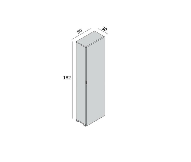 Conforama Armario Multiusos Con 1 Puerta Dbartolome Mueble Multiusos Con 1 Puerta Zapatero Con Estantes 100% Made In Italy 50x30h182 Cm Roble